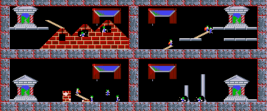 Overview: Oh no! More Lemmings, Amiga, Havoc, 14 - Synchronised Lemming